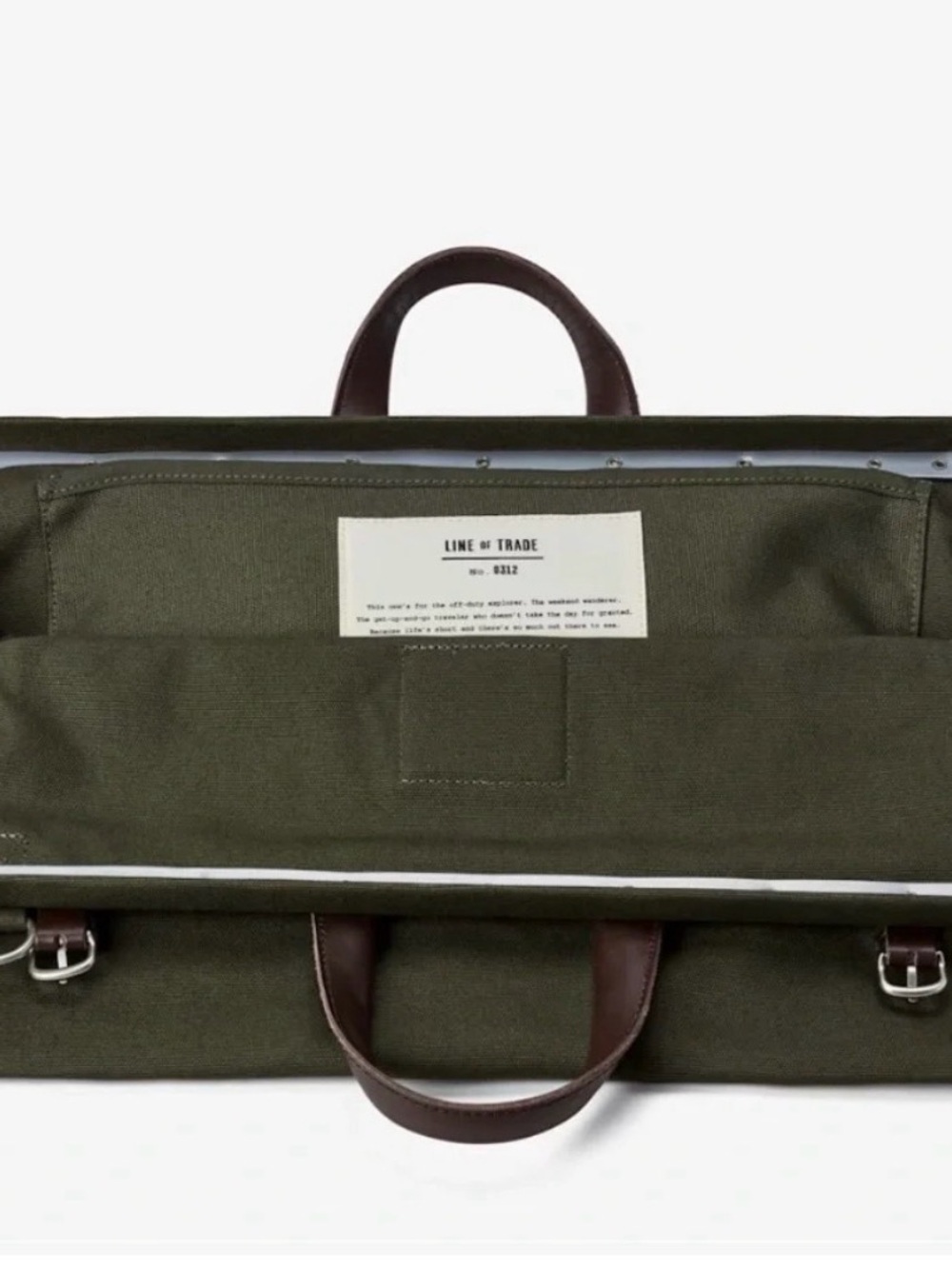 Line of Trade Canvas Weekender Duffel Bag - Olive Green 0312 - Picture 7 of 8